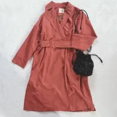 レイカズン◇ロングコート ライトアウター スプリングコート ノームコア F