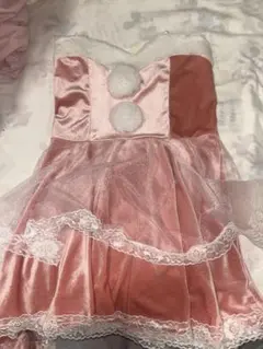 ピンク サンタコスチューム ベル付き