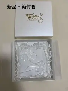 【新品・箱付】上品な白レースのリングピロー｜ブライダル専門店garden非売品