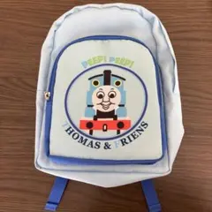 【未使用】きかんしゃトーマス　キッズリュック　ポケット付　ブルー　男の子　春遠足のサムネイル
