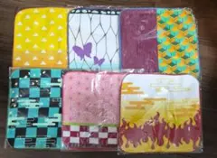 【新品未開封】鬼滅の刃 和柄ミニタオル 6枚セット