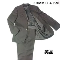 コムサイズム　ビジネススーツ　セットアップ ブラック ストライプ Lサイズ　美品