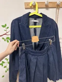 ZARA ダークブルー セットアップ