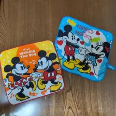 ミッキー＆ミニー　ミニハンド タオル 2枚セット