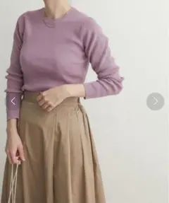 アーバンリサーチドアーズ　リブニットプルオーバー　パープル