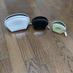 （新品未使用）FURLA ポーチ 3点セット（ホワイト・ブラック・グリーン)