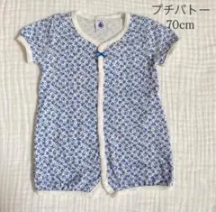 PETITBATEAUプチバトー 花柄ロンパース 6m 67cm ベビー服 夏服