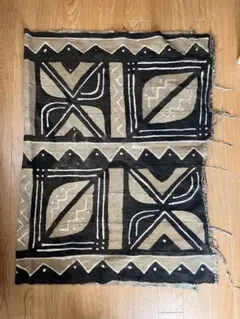 アフリカ　マリ　泥染め　布　ヴィンテージ ラグ