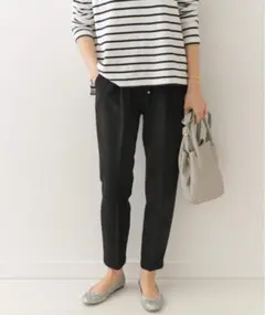 アーバンリサーチ ドアーズ　ストレッチテーパードイージーパンツ ブラック