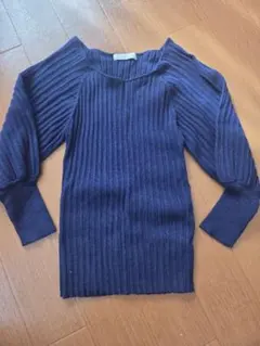 プロポーションボディドレッシング ニットトップス　ネイビー