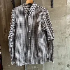 ポロ　ラルフローレン　ギンガムチェックシャツ　黒×白　Mサイズ　美品　現行タグ
