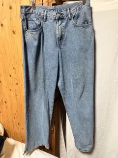 GAP スーパーバギーデニムパンツ 32x32 ライトブルー