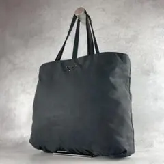 美品✨PRADA トートバッグ ハンド A4肩掛け ナイロン 三角ロゴ ブラック