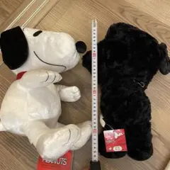 スヌーピー ぬいぐるみ 2個セット 白と黒