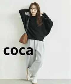 coca ドルマンスリーブ ニット ブラック M