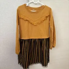 長袖ワンピース 120cm マスタード