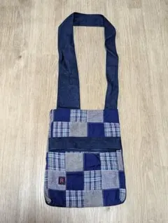 ROOTOTE風 パッチワーク ショルダーバッグ Rタグデザイン ユニセックス