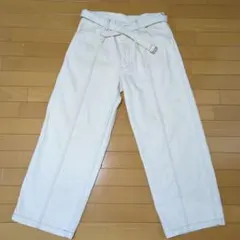 JOURNAL STANDARD　バーティカルカット デニム　ベルト付き　生成り