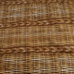 コスモテキスタイル バスケットプリント 約110×50cm ベージュ