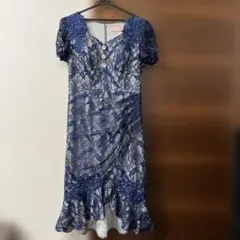 Sabre ネイビー レースドレス