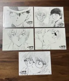 名探偵コナン　映画　Blu-ray、DVD特典　原画ポストカード　5枚セット