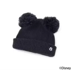 【新品未使用】プティマイン　Disney ニット帽ミッキーマウス 耳付き52cm