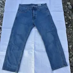 ユニクロU 32 82cm ワイドフィットテーパードジーンズ ブルー デニム