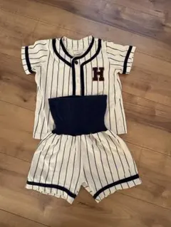 ストライプ ベビーパジャマ 80