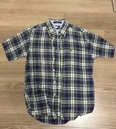 TOMMY HILFIGER チェック柄 半袖シャツ Lサイズ
