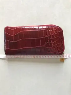 再再値下げ　クロコダイル型押し　L字長財布