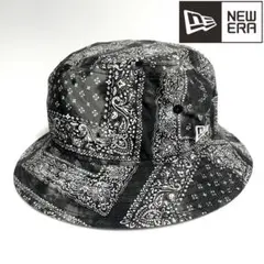 NEW ERA タイダイ染め ペイズリー柄 バケットハット ブラック