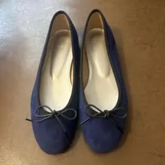Odette e Odile ネイビー フラットシューズ　スエード素材