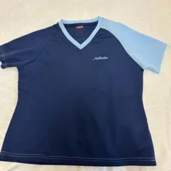 Nittaku Vネック 半袖ウェア レディースL