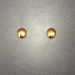 ❤未使用❤ ゴールド ボールピアス 7mm 丸玉 シンプル 子供の行事 オフィス