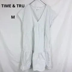 TIME & TRU◇ティアードワンピース【M】春夏　涼しげ　カジュアル　薄手