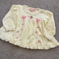 メゾピアノ　mezzo piano いちご　刺繍　チュニック　80