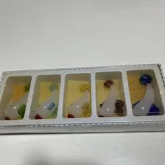 ガラス製 魚型箸置き 5個セット
