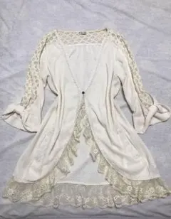 axesfemme レースフリルカーディガン　リボン　リズリサ姫系　美品