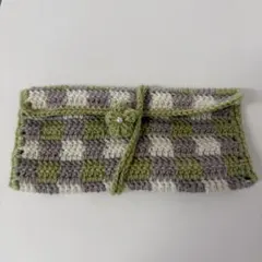筆箱　ペンケース　マルチケース　ハンドメイド　編み物