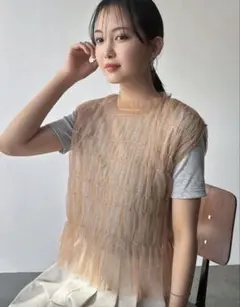 m me eme Candy sleeve tulle tops エムミーエメ - メルカリ