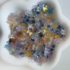 【50個】アソート素材mix　ネイルパーツ　デコパーツ まとめ売り　ブルー