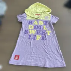 BABY DOLL フード付きワンピース