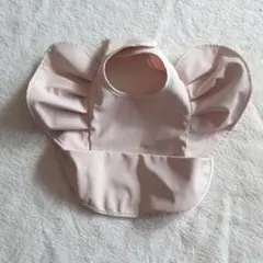 淡いピンク フリル付　お食事エプロン