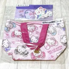 ハローキティ50th 一番くじ　チャーム付きミニトート& ステッカーセット