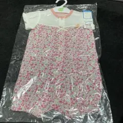 【新品】ベビー　半袖プレオール　花柄 半袖ロンパース 60-70cm