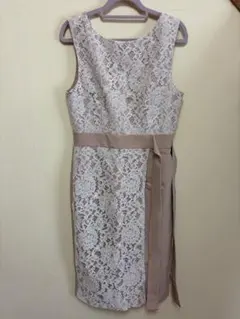 Ambient レース ノースリーブ ひざ丈ワンピース