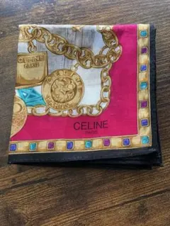 CELINE ハンカチ ピンク