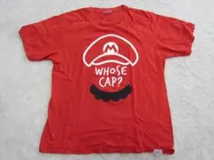 USJ　マリオ Tシャツ　赤「WHOSE CAP ?」　XL　ok2506C