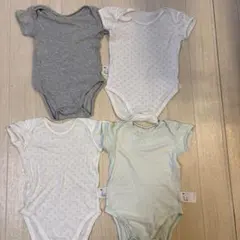 ユニクロ　コットンメッシュボディスーツ　4枚セット 半袖　90cm
