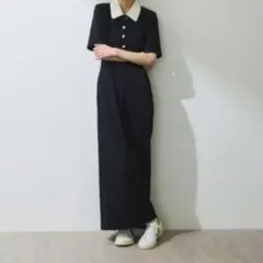 adam et rope アダムエトロペ　ハーフスリーブポロワンピースのサムネイル